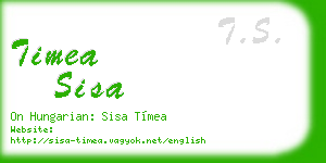 timea sisa business card